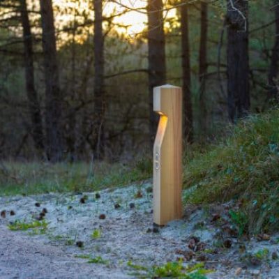 Lichtarmaturen door Timberlab voor Blooming hotel. Duurzaam, verantwoord licht.