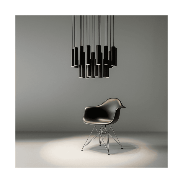 tubo chandelier-black