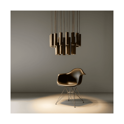 tubo chandelier-bronze