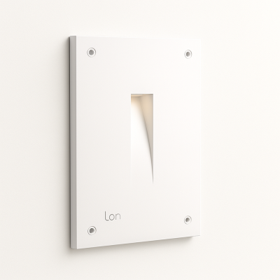 vanilla-gypsum trimless steplight- short